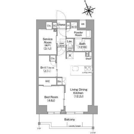 コンフォリア東葛西の物件間取画像